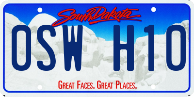 SD license plate 0SWH10