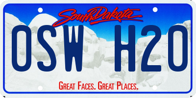 SD license plate 0SWH20