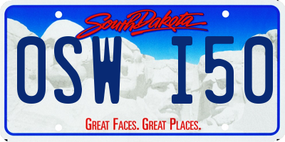 SD license plate 0SWI50