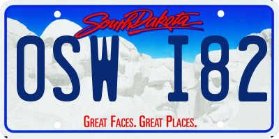 SD license plate 0SWI82