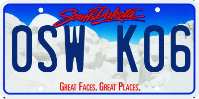 SD license plate 0SWK06