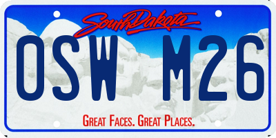 SD license plate 0SWM26