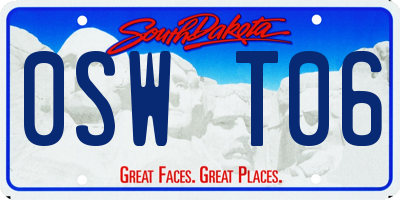 SD license plate 0SWT06