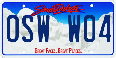 SD license plate 0SWW04