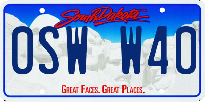 SD license plate 0SWW40