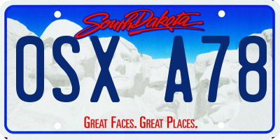 SD license plate 0SXA78