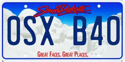 SD license plate 0SXB40