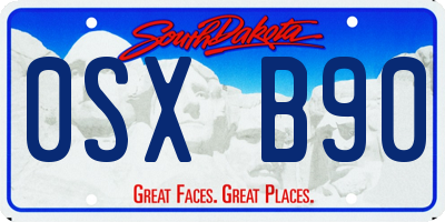 SD license plate 0SXB90
