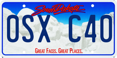 SD license plate 0SXC40