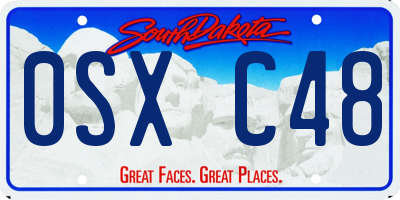 SD license plate 0SXC48