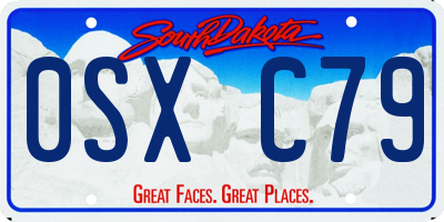 SD license plate 0SXC79