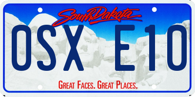 SD license plate 0SXE10