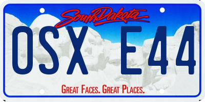 SD license plate 0SXE44
