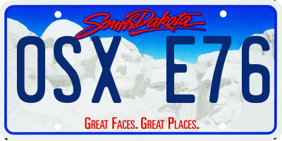 SD license plate 0SXE76