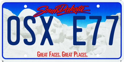 SD license plate 0SXE77