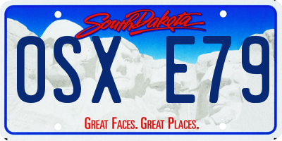 SD license plate 0SXE79