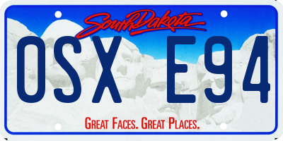 SD license plate 0SXE94