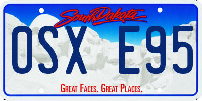 SD license plate 0SXE95