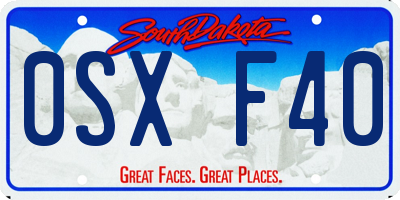 SD license plate 0SXF40