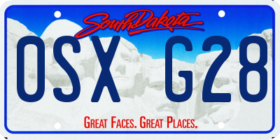 SD license plate 0SXG28