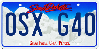SD license plate 0SXG40