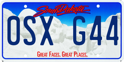 SD license plate 0SXG44