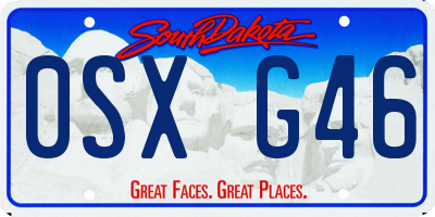 SD license plate 0SXG46