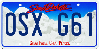 SD license plate 0SXG61