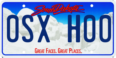SD license plate 0SXH00
