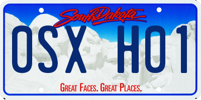 SD license plate 0SXH01