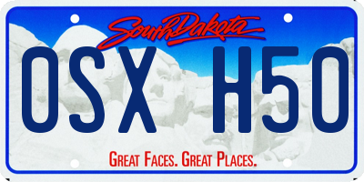 SD license plate 0SXH50