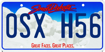 SD license plate 0SXH56