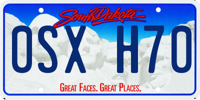 SD license plate 0SXH70