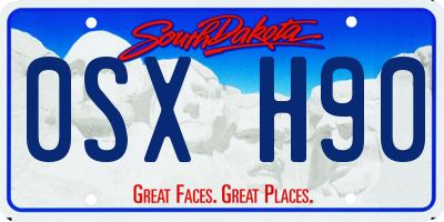 SD license plate 0SXH90