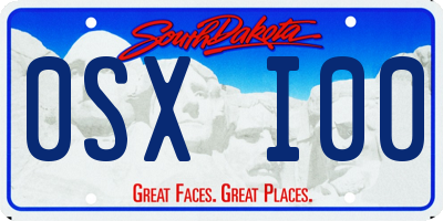 SD license plate 0SXI00