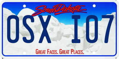 SD license plate 0SXI07