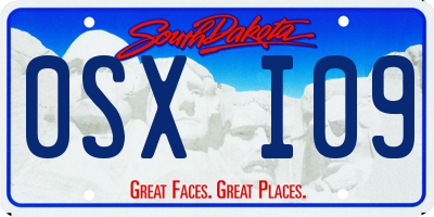 SD license plate 0SXI09