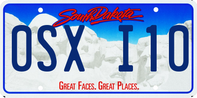 SD license plate 0SXI10