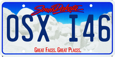 SD license plate 0SXI46
