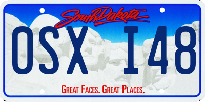 SD license plate 0SXI48