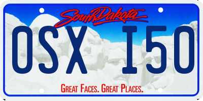 SD license plate 0SXI50