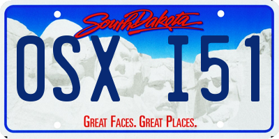 SD license plate 0SXI51