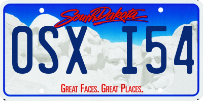SD license plate 0SXI54