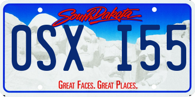 SD license plate 0SXI55