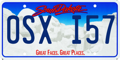 SD license plate 0SXI57