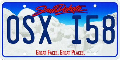 SD license plate 0SXI58