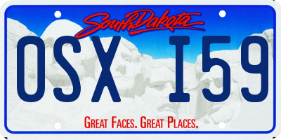SD license plate 0SXI59