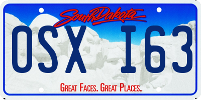 SD license plate 0SXI63