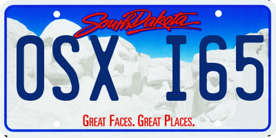 SD license plate 0SXI65