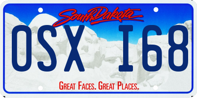 SD license plate 0SXI68